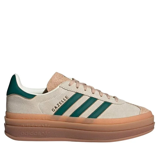 Кроссовки женские adidas Originals Gazelle Bold Cream White/Collegiate Green/Magic Beige