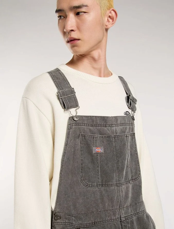Комбинезон Dickies Classic Denim Bib Grey Wash Tinted